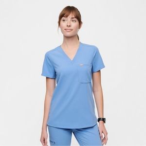 FIGS Ceil Blue Catarina Scrub Top